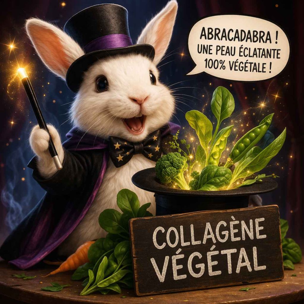 collagene vegetal illustration humour lapin magicien