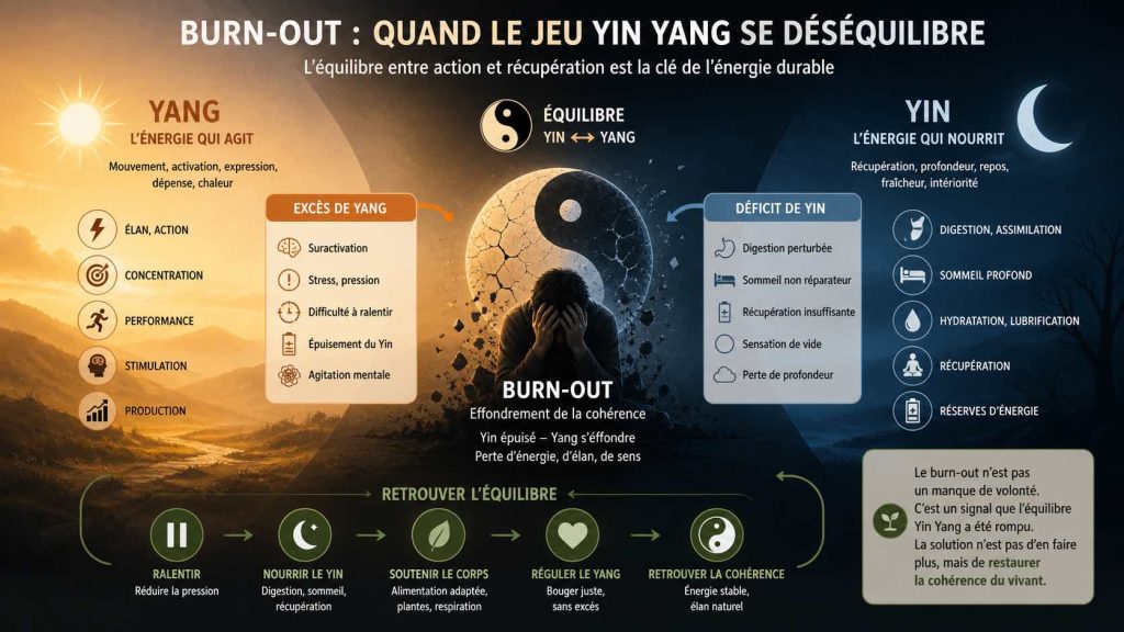 Burn-out et perte de cohérence du vivant illustrés par le déséquilibre Yin Yang